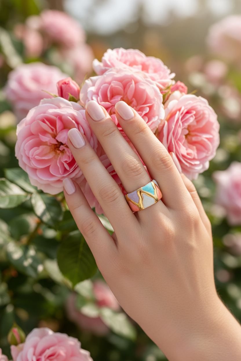 Hand Among Flowers