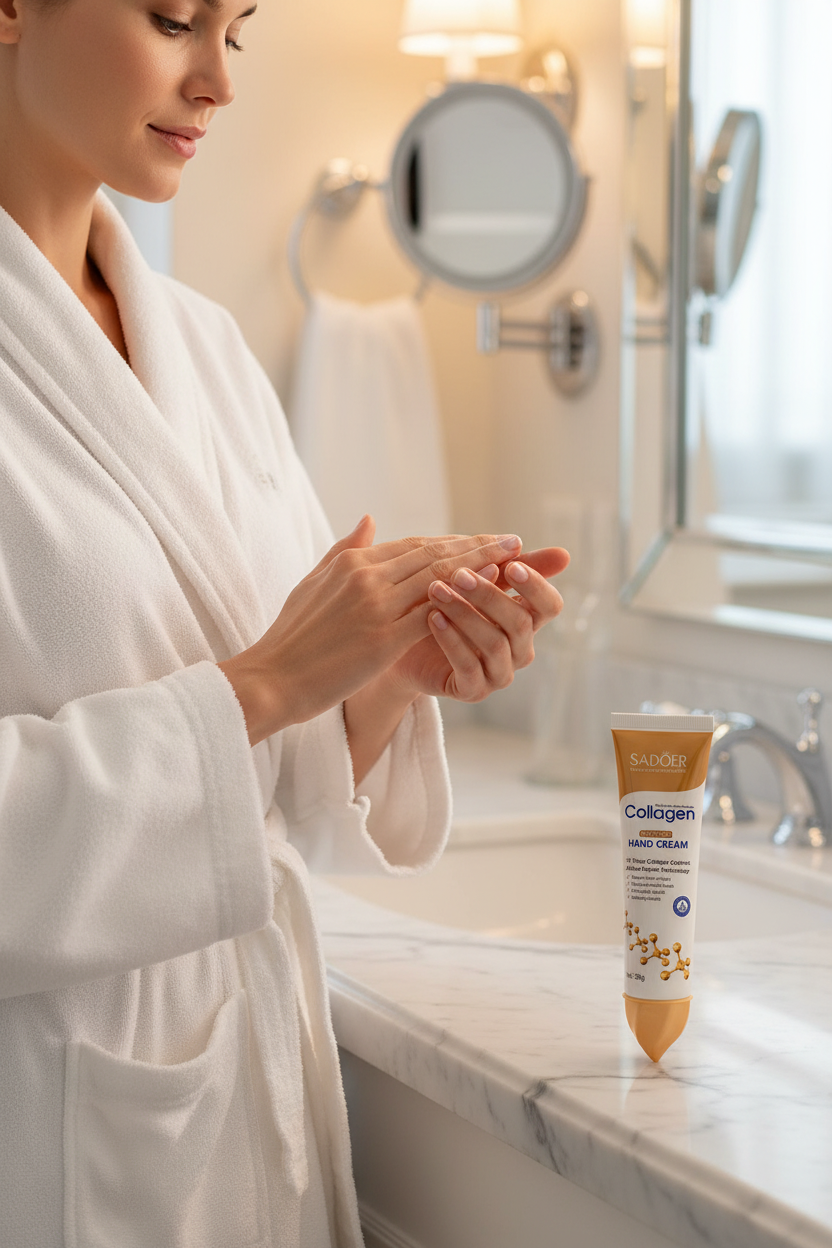Hand Cream Use - Hands Massage