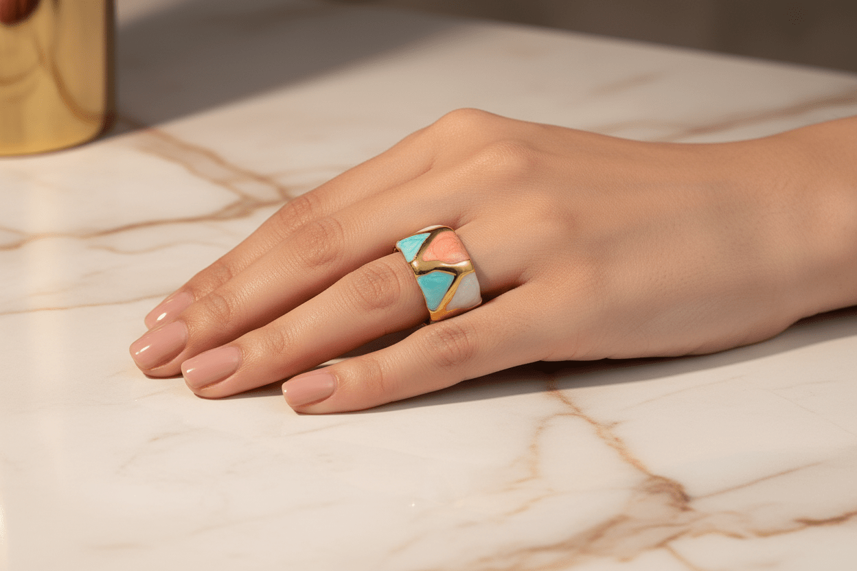 Hand Flat on Marble