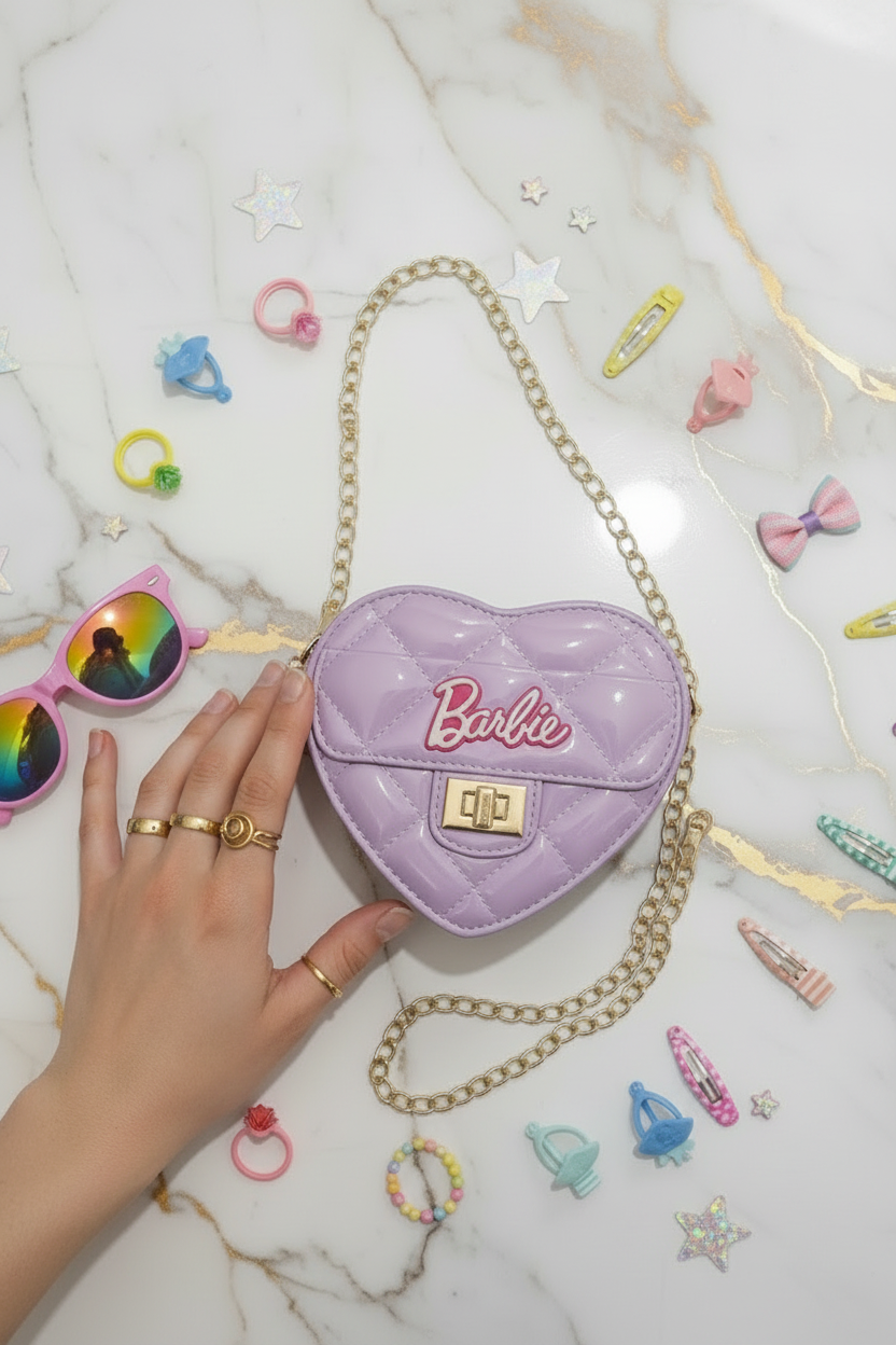 Hand with chain and kids accessories - portrait