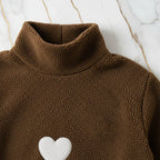 Double Sided German Fleece Coffee Thickened Sweater
