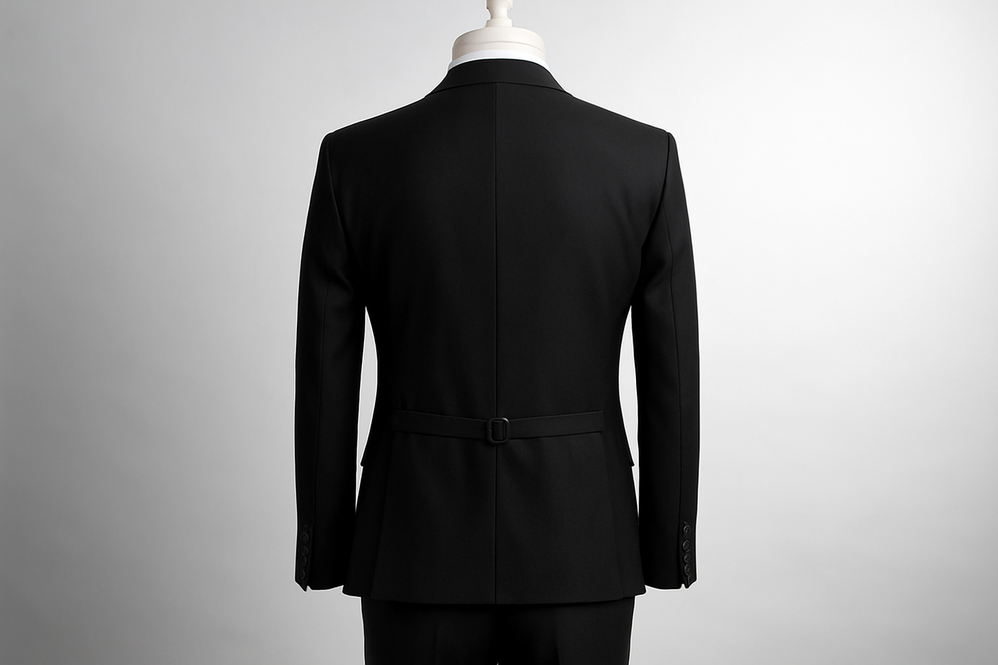 High-end studio back view fashion photography