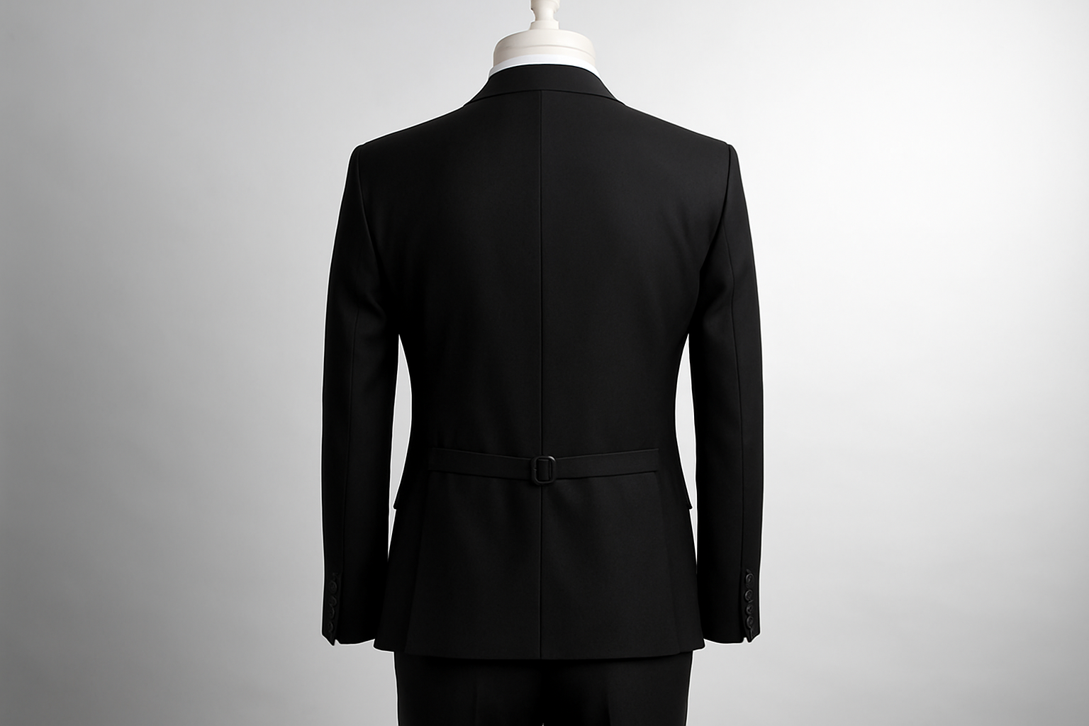High-end studio back view fashion photography