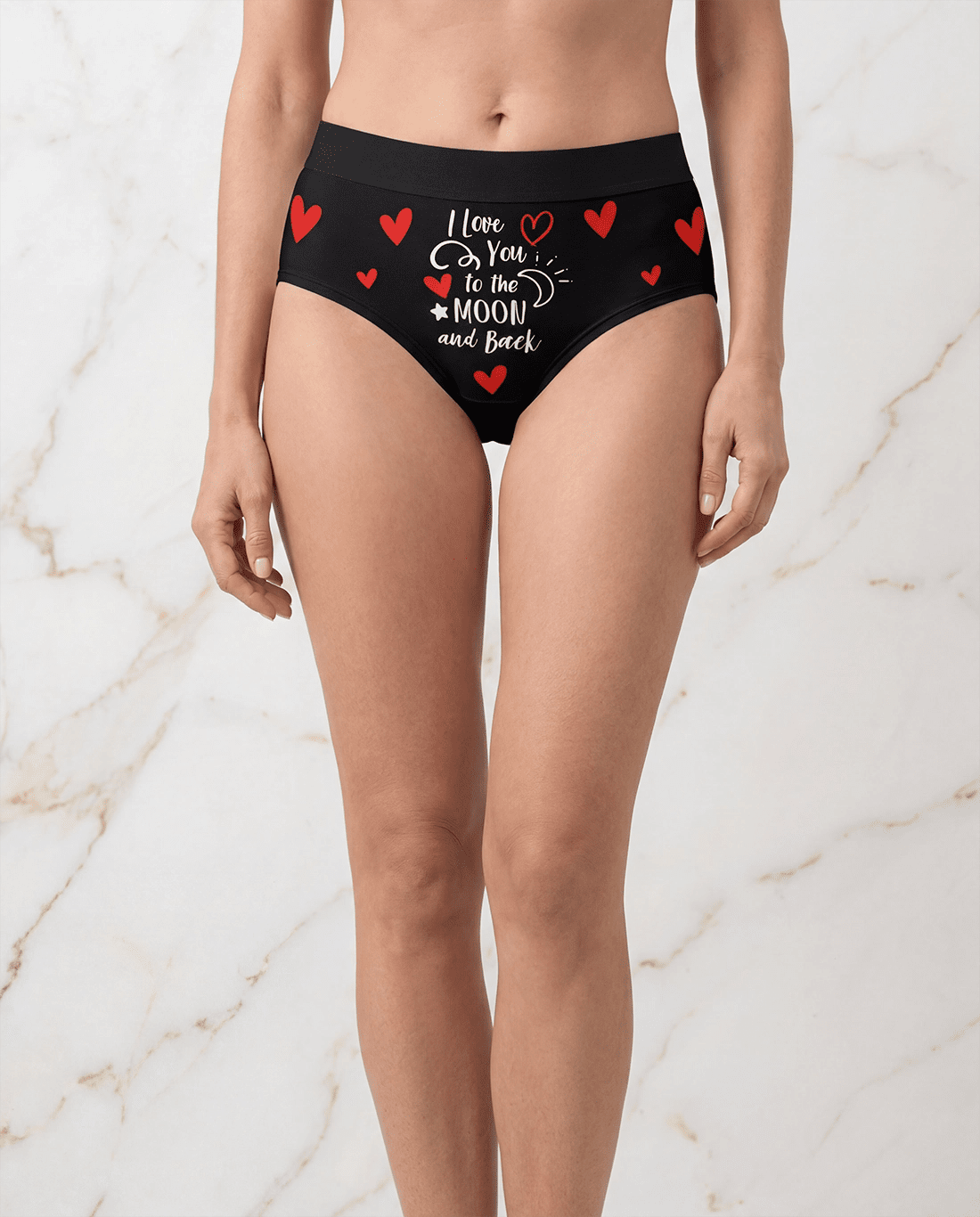 I Love you Womens Mid Waisted Briefs