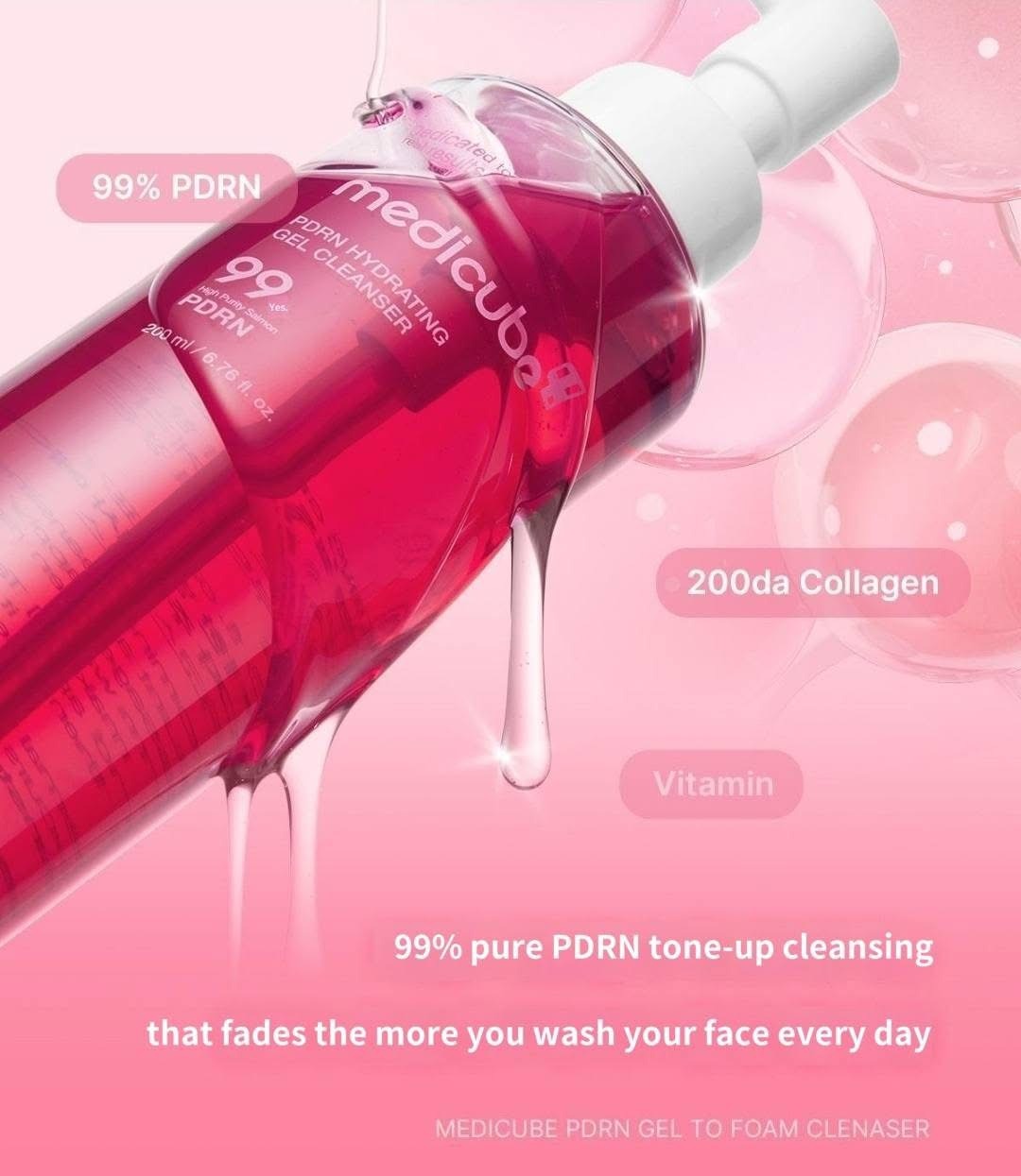 Medicube HYDRATING PDRN Gel to Foam Cleanser 200ml