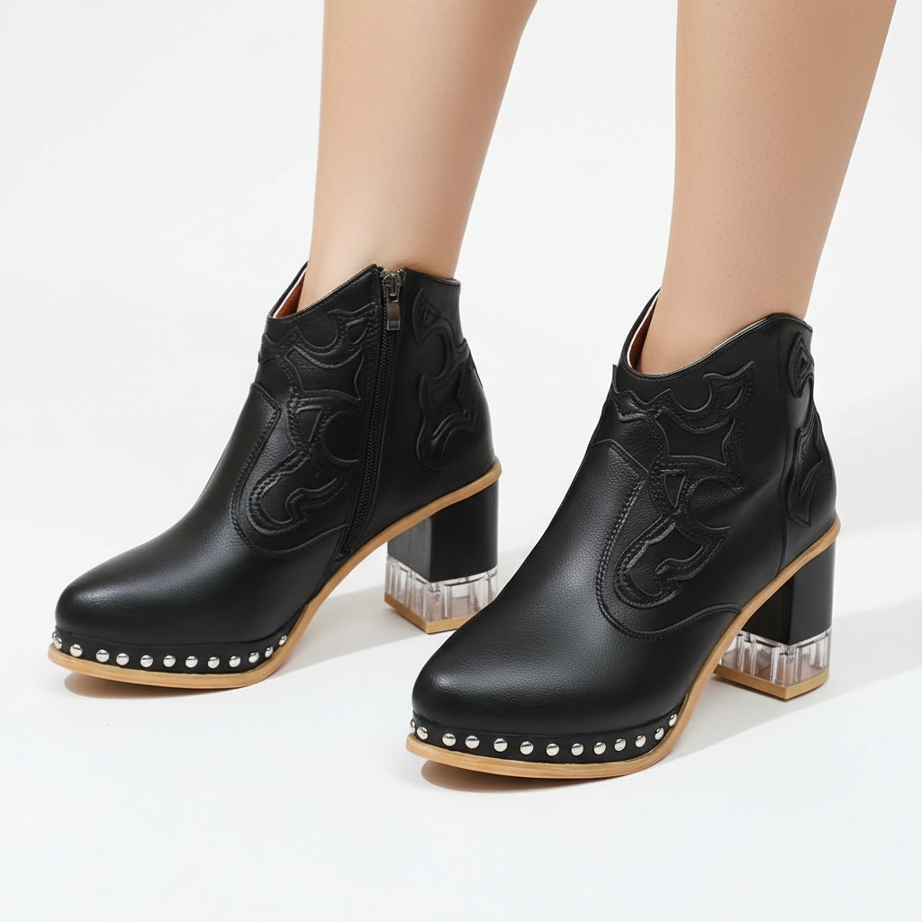 Inner side view - boots worn