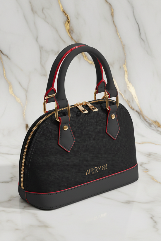 IVORYNN bag on gold marble - front view