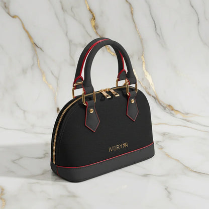 IVORYNN bag on gold marble - front view