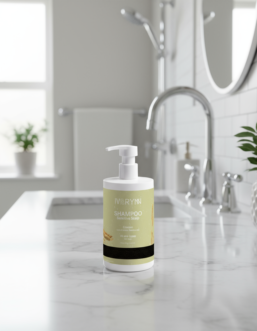 IVORYNN Shampoo on Marble Counter