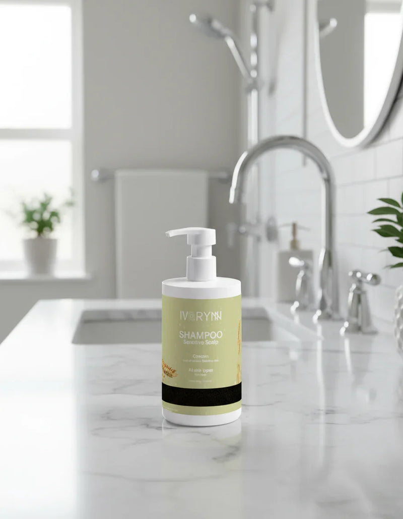 IVORYNN Shampoo on Marble Counter