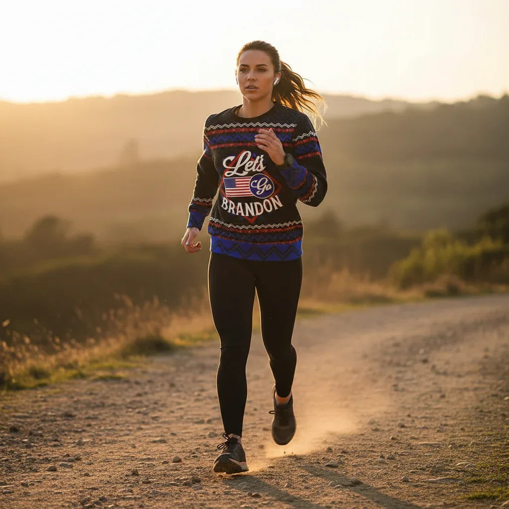 Jogging on trail