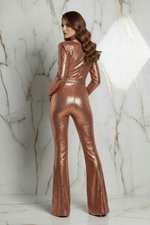 Jumpsuit Back View Champagne