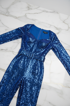 Jumpsuit Belt with Sleeves Royal Blue