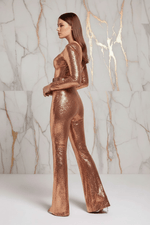 Jumpsuit Left Side Champagne