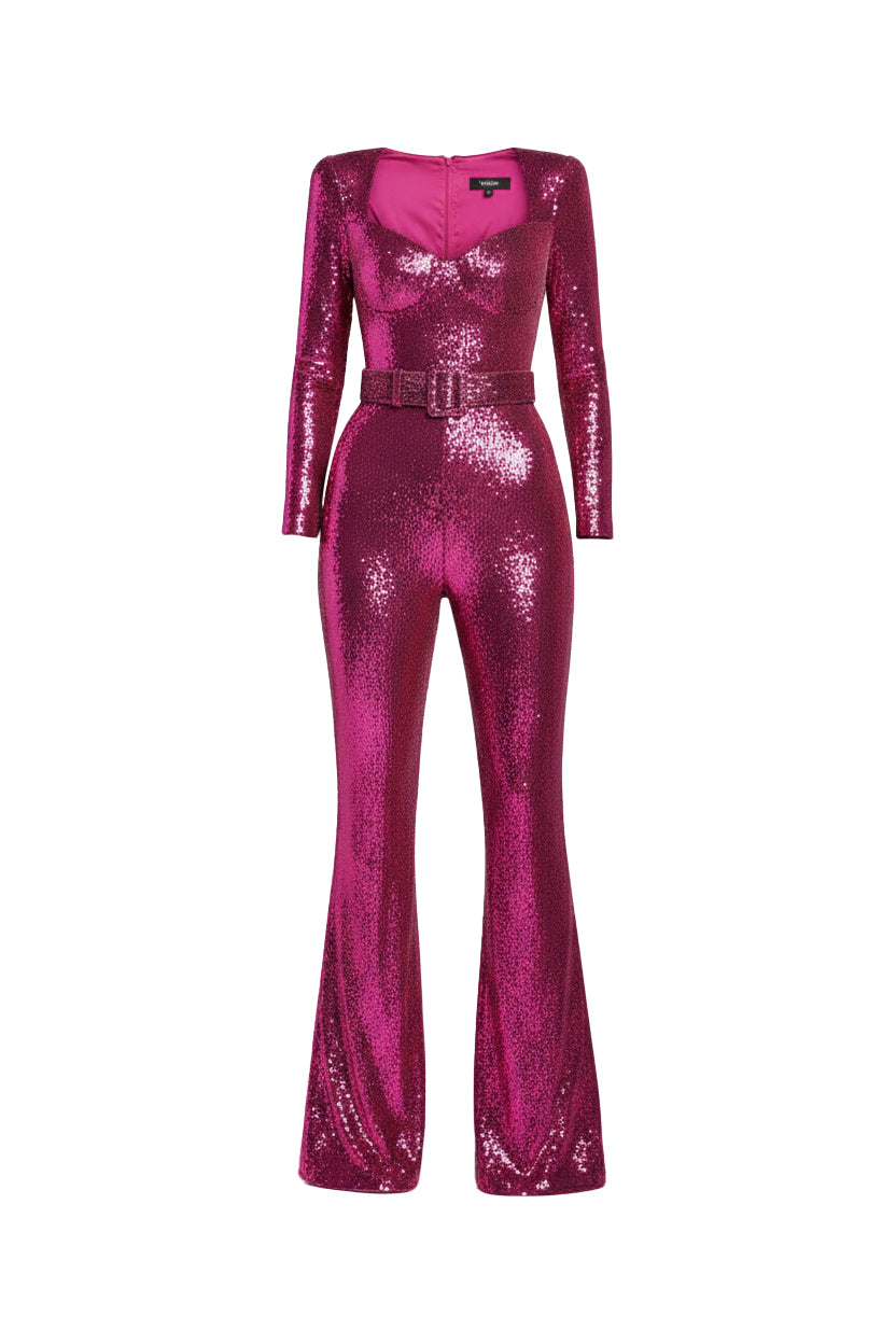 One Piece Luxury Rose Red Jumpsuit