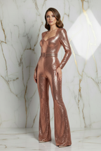 Jumpsuit Three Quarter Champagne