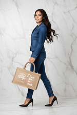 Jute Bag with Woman - Dynamic Walking