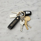 Keychain attached to keys - front view