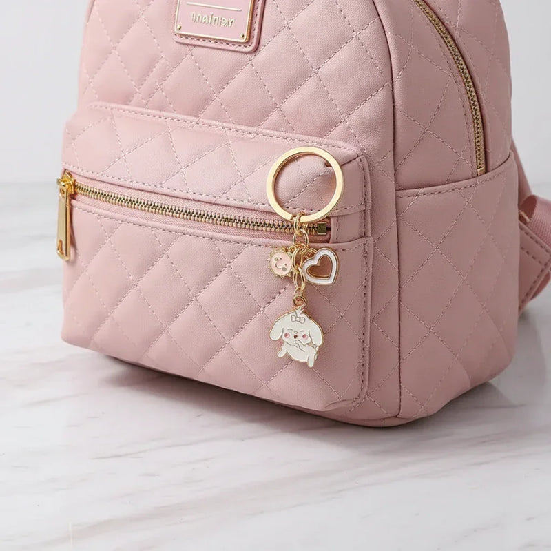 Keychain dangling from bag