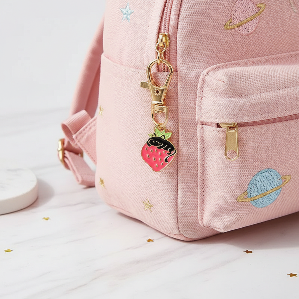 Keychain detail on bag