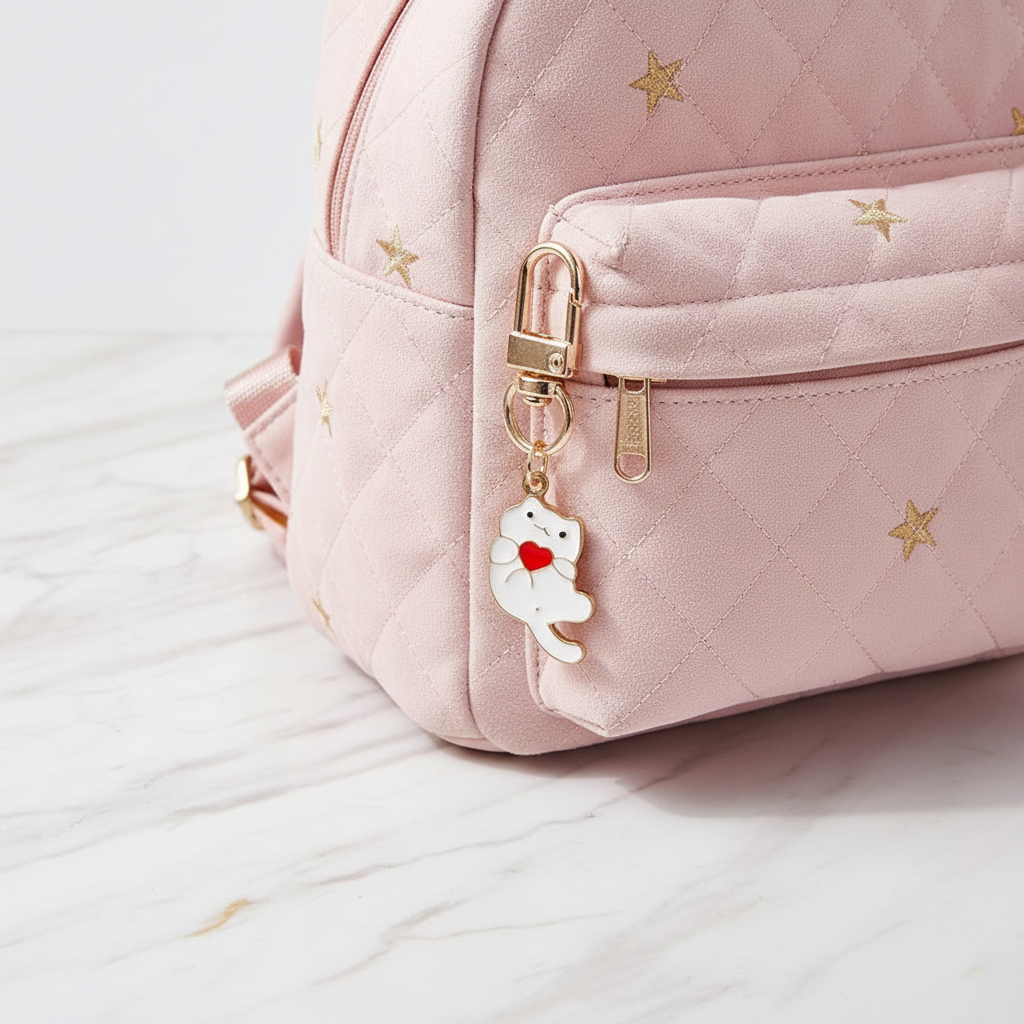 Keychain detail on bag