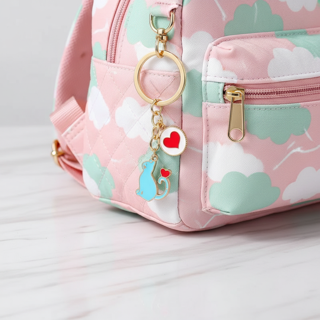 Keychain detail on bag