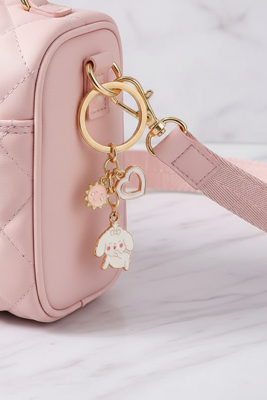 Keychain detail on bag