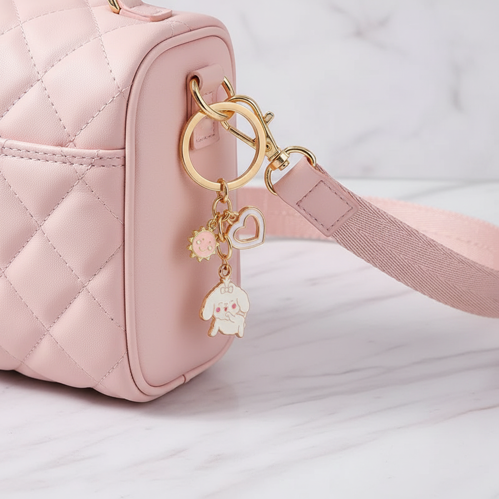 Keychain detail on bag