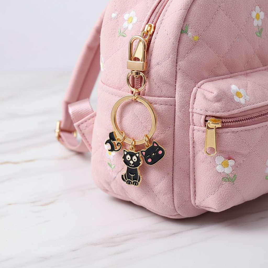 Keychain detail on bag