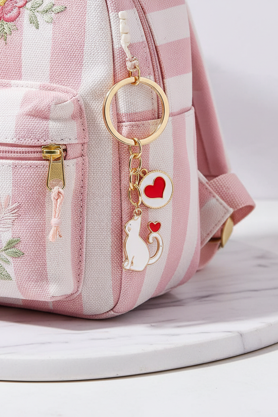 Keychain detail on bag