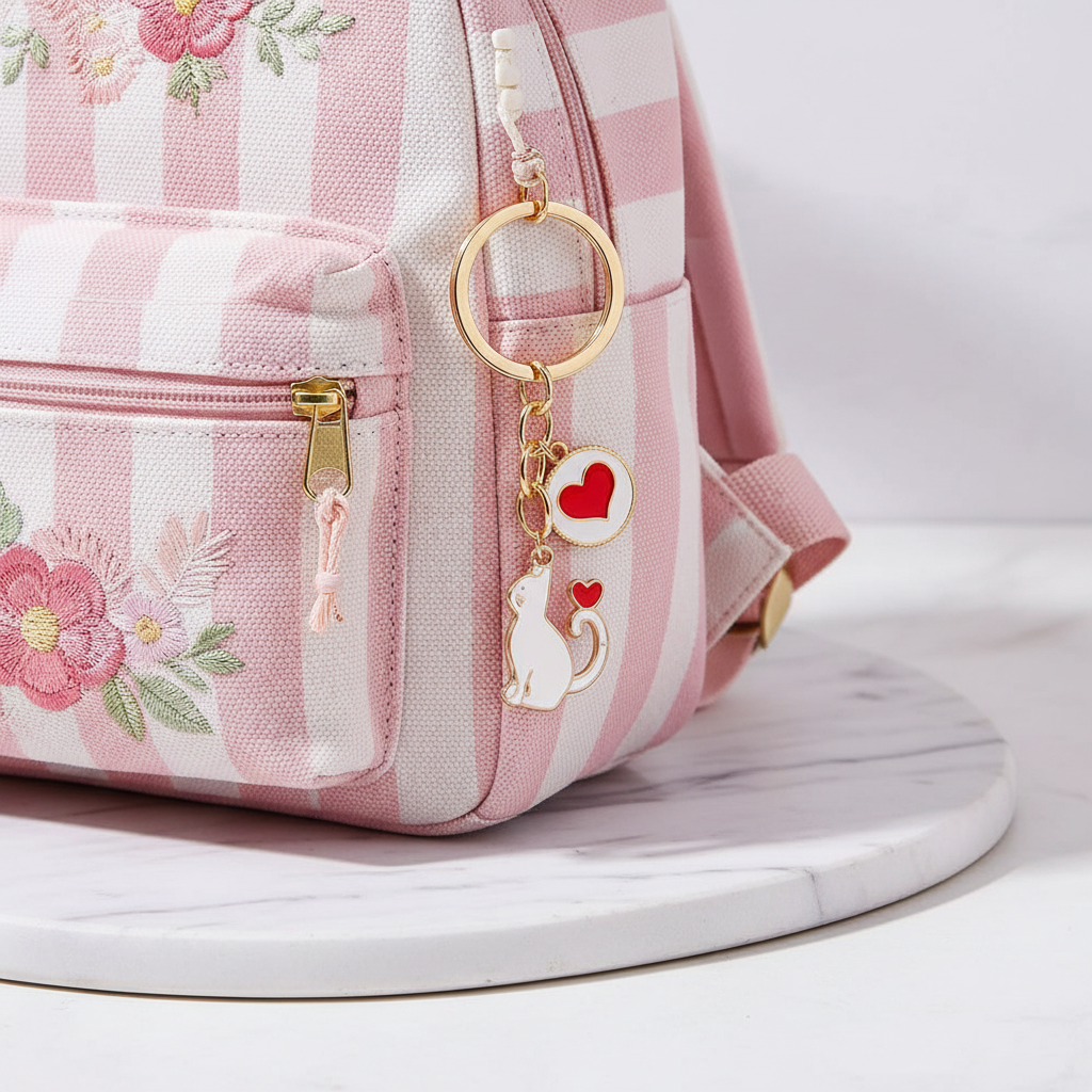 Keychain detail on bag