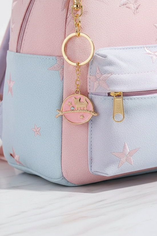 Keychain detail on bag