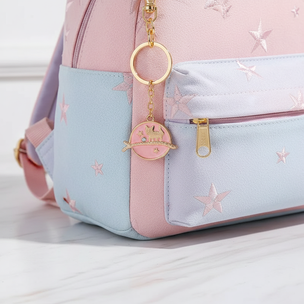 Keychain detail on bag