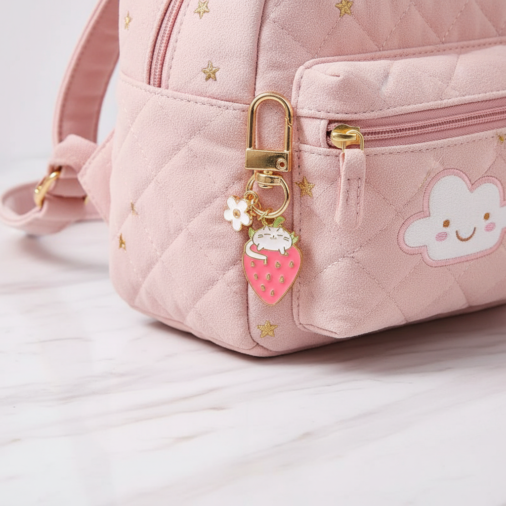 Keychain detail on bag