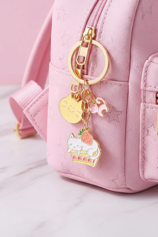 Keychain detail on bag