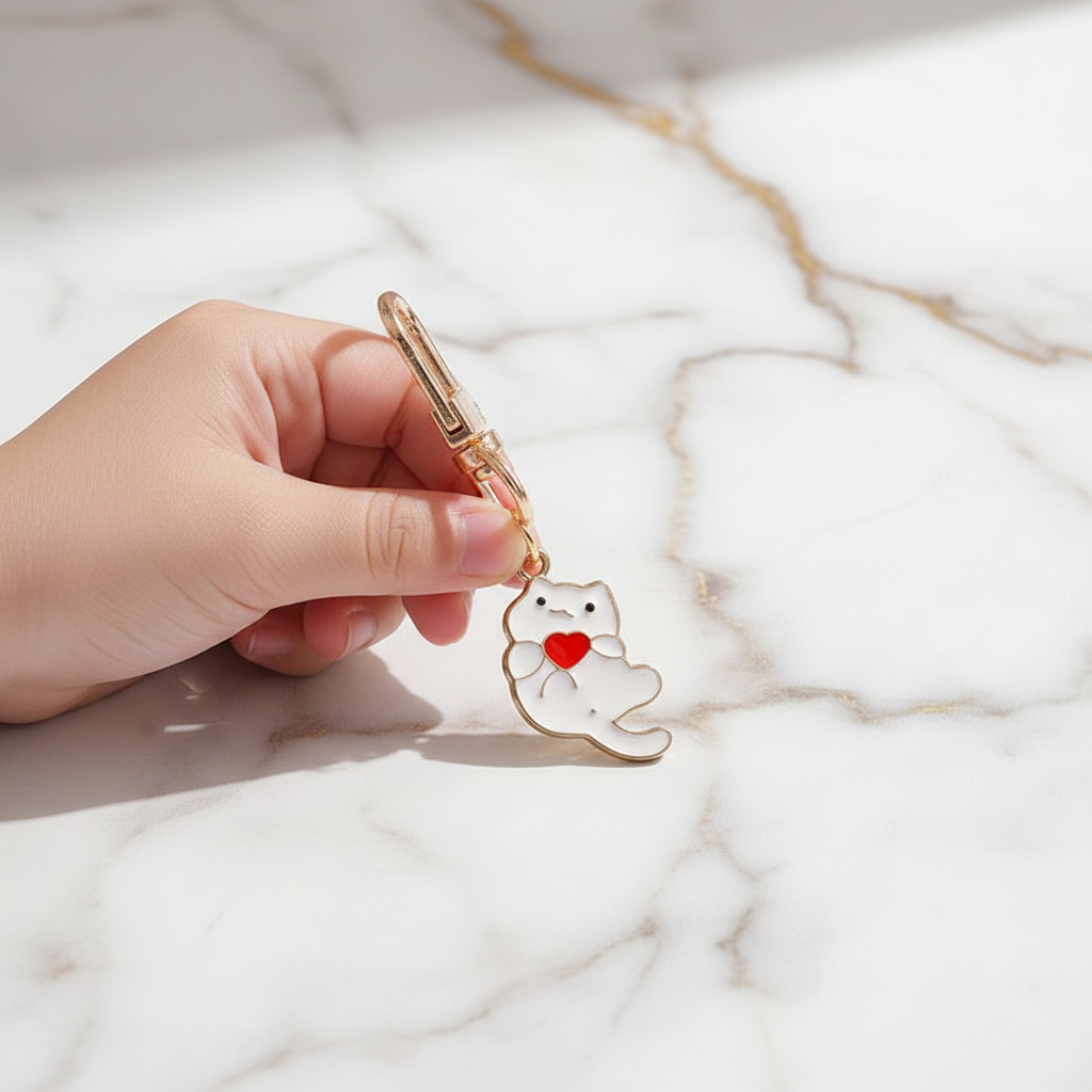 Keychain held by child