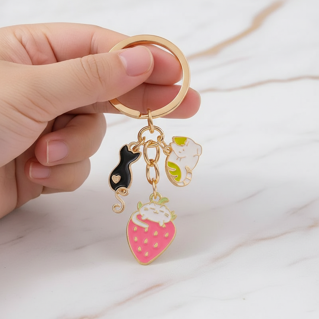 Keychain in child's hand