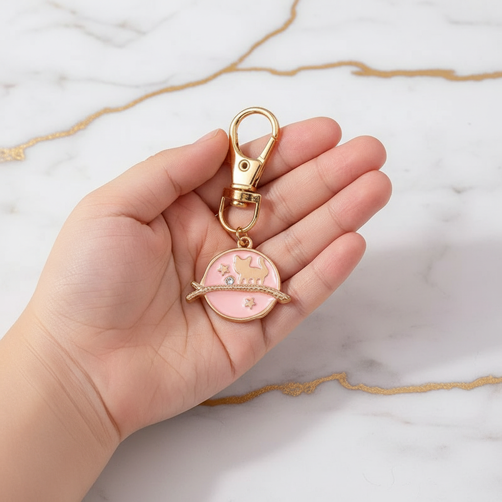 Keychain in child's hand