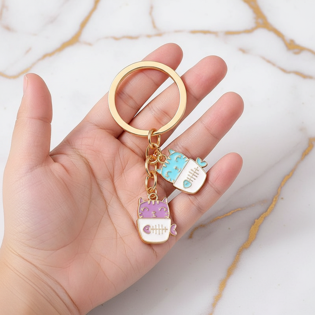 Keychain in child's hand