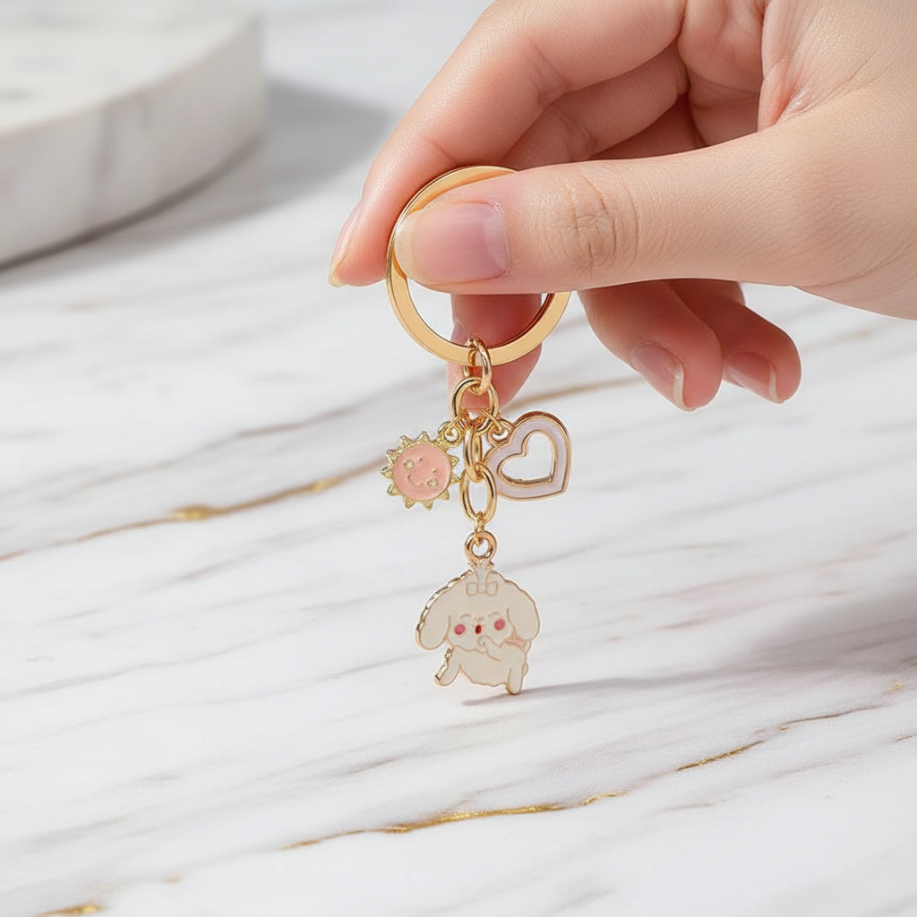 Keychain in feminine pose