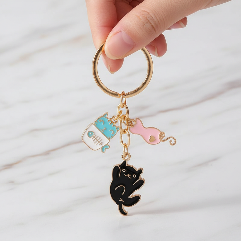Keychain in feminine pose