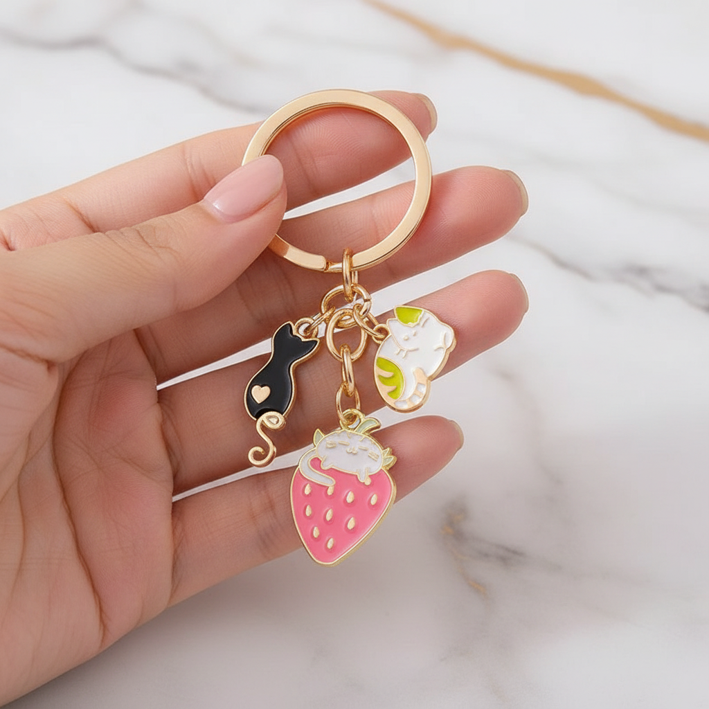 Keychain in feminine pose