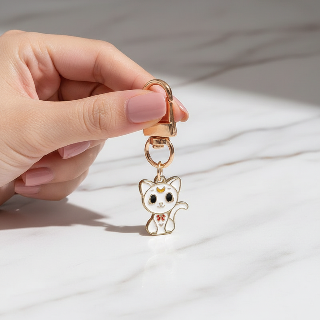 Keychain in feminine pose