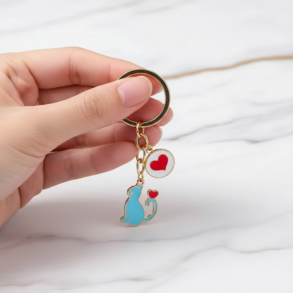 Keychain in feminine pose