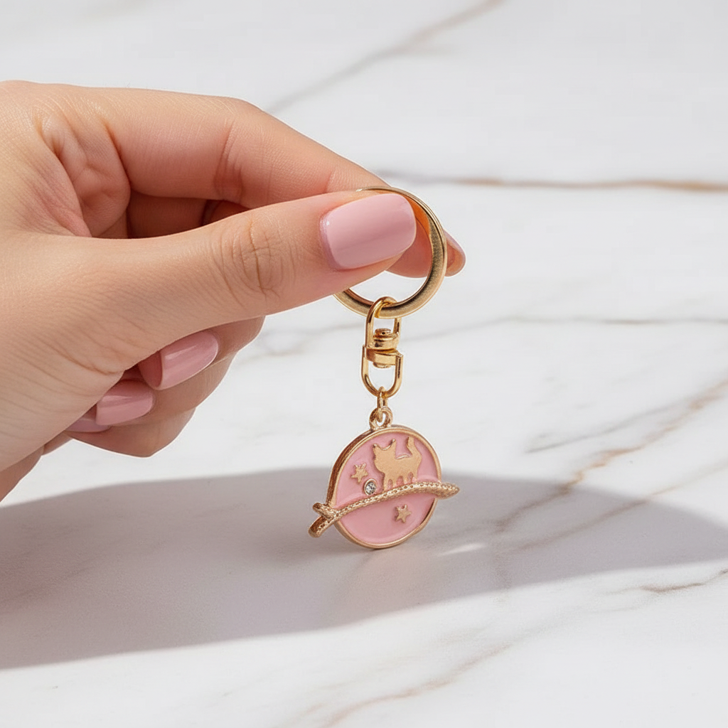 Keychain in feminine pose