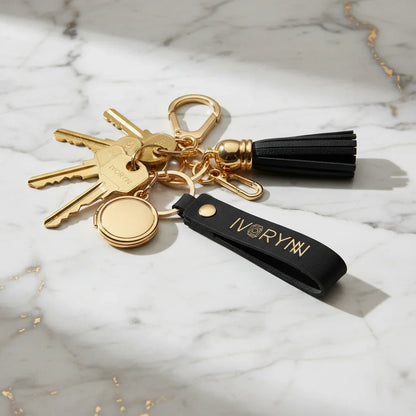 Keychain with keys - side angle