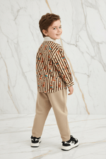 Kids Bear Stripe Suit - Back View
