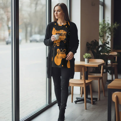 Kung Fu T-Shirt Black Jacket Café Window