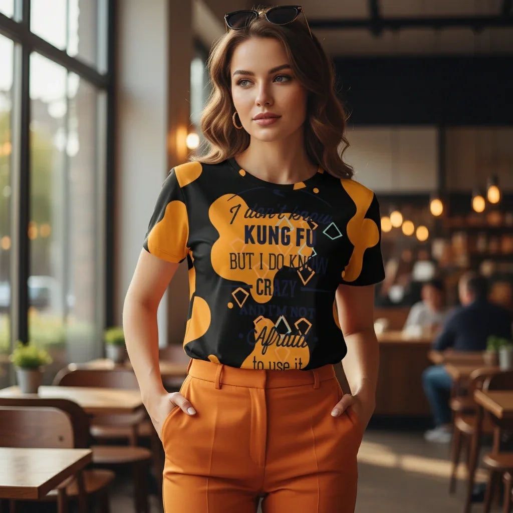 Kung Fu T-Shirt Detail Close-Up