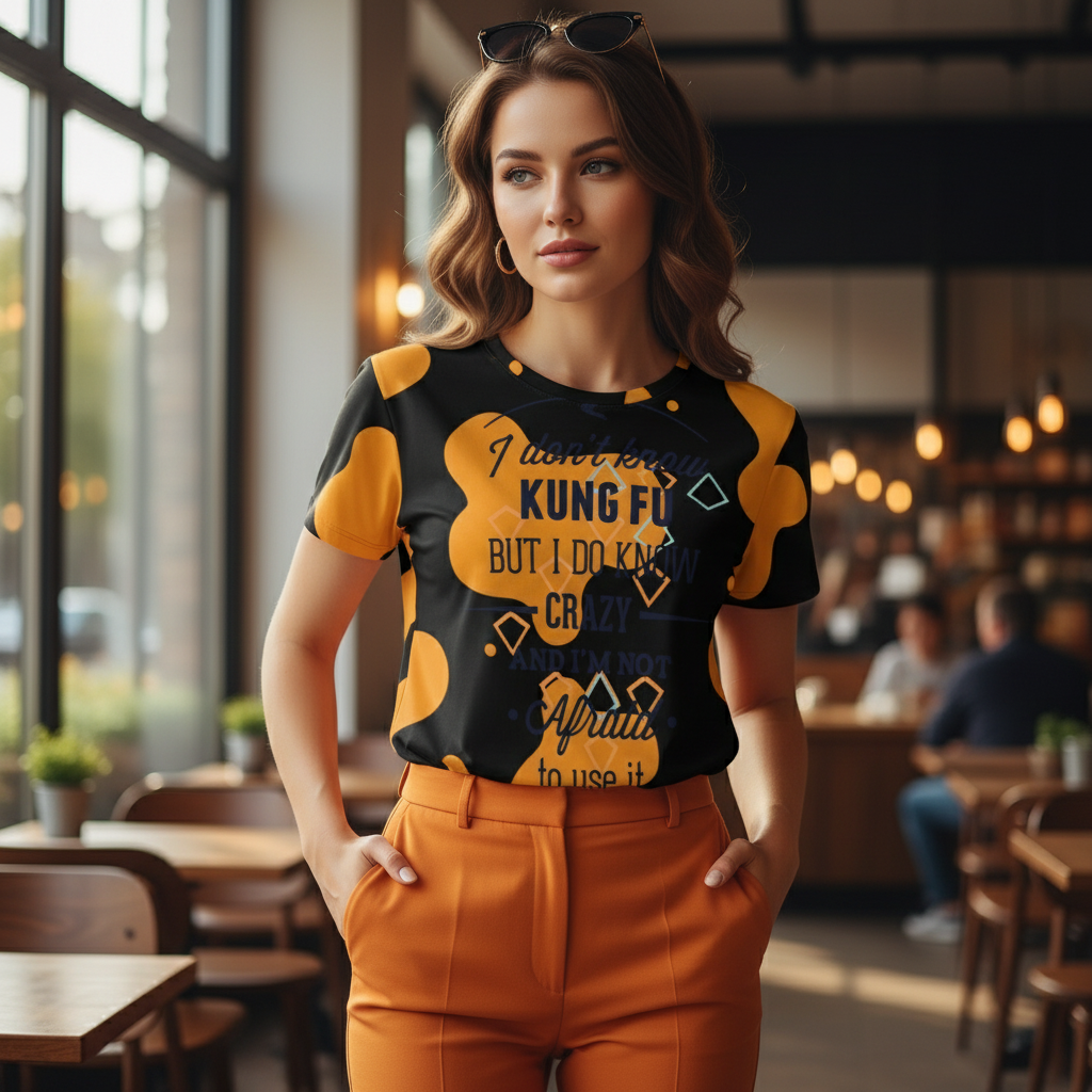 Kung Fu T-Shirt Detail Close-Up